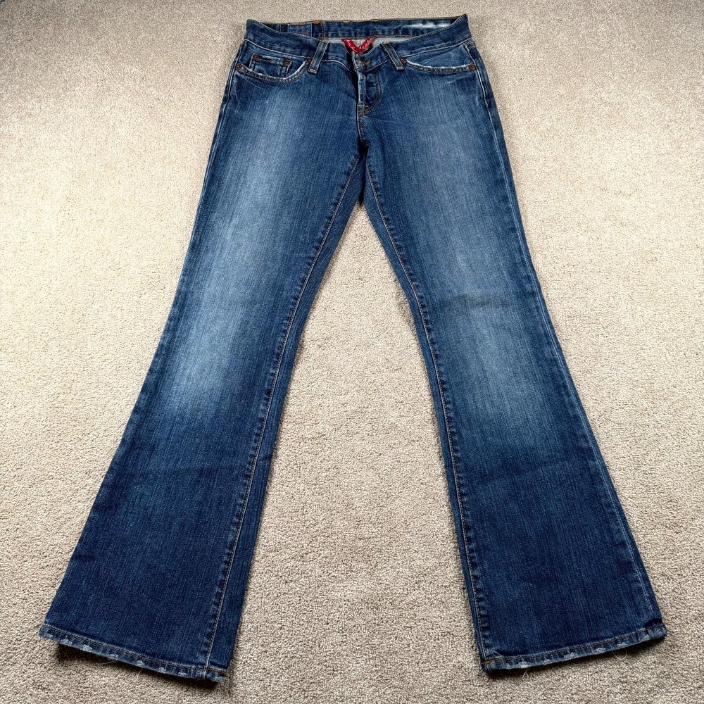 Lucky Brand Dungarees By Gene Montesano Jeans Womens 4/27 Blue Denim Bootcut Leg